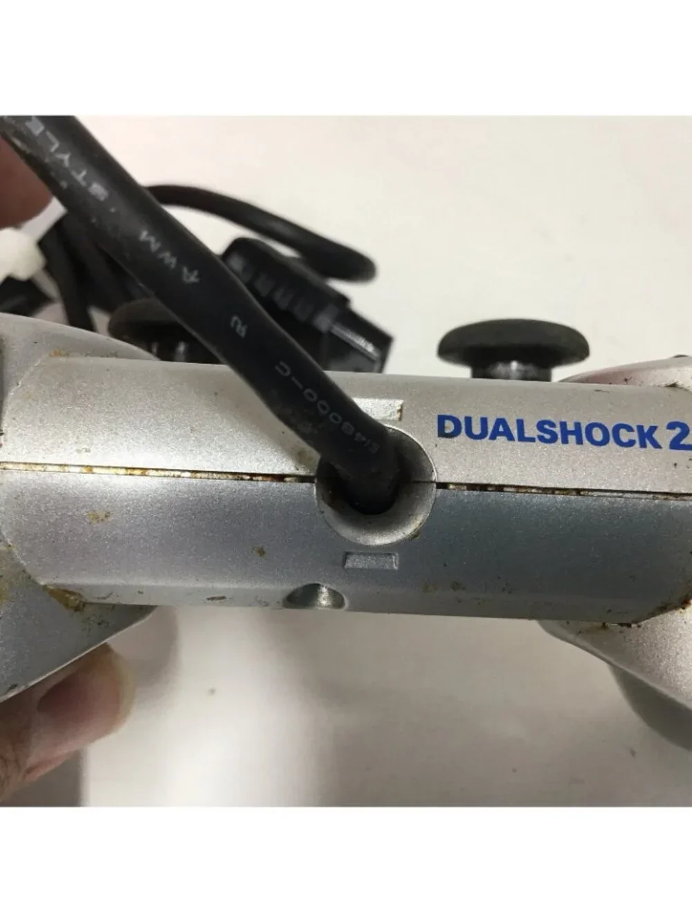 Official Sony PS2 Controller OEM PlayStation 2 DualShock 2 Silver WORKS PERFECT!